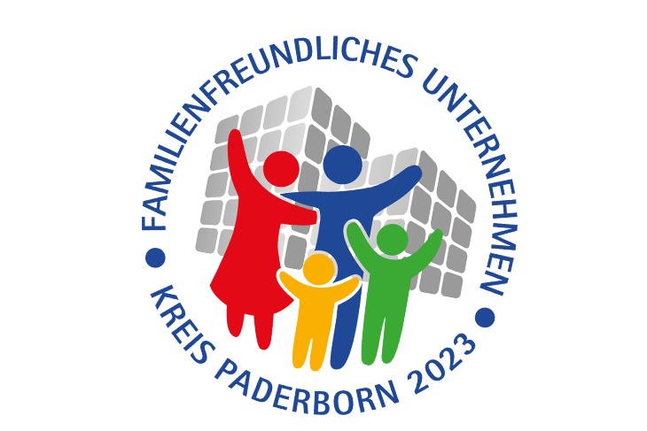 Logo der Auszeichnung Famlienfreundliches Unternehmen Paderborn 2023