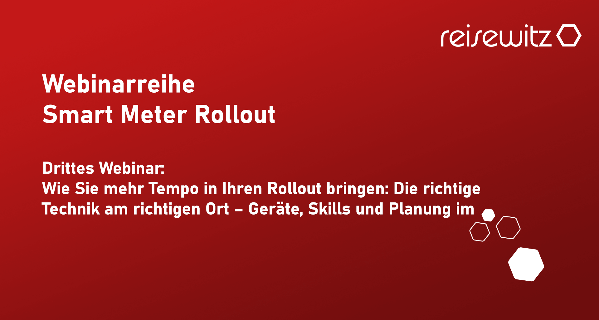 Webinar Smart Meter Rollout